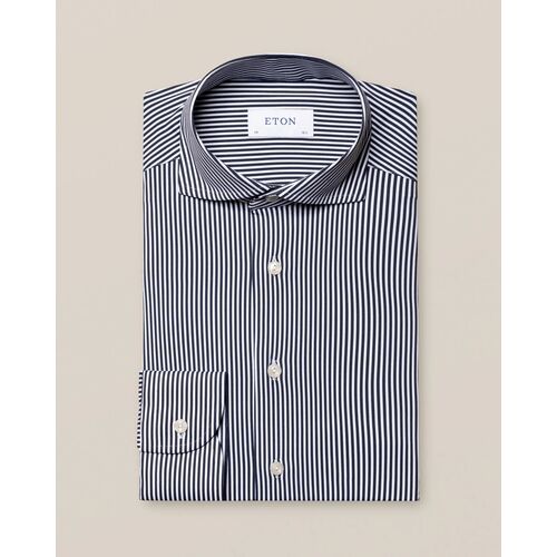 Eton Slim Fit - Navy Blue Four Way Stretch